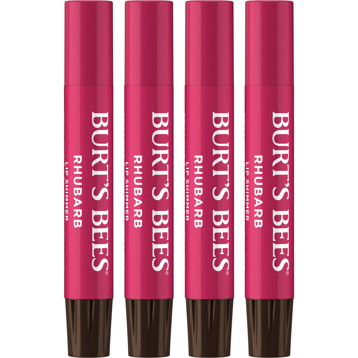 Burt's Bees Shimmer Lip Tint Set 4-Pack with Rhubarb Colour