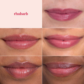 Burt's Bees Shimmer Lip Tint Set displayed on a vanity