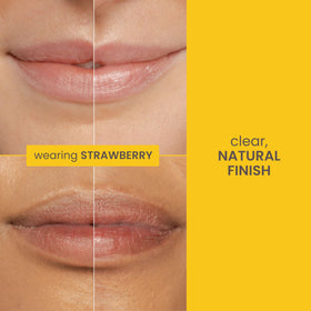 Burt's Bees Sweet Strawberry Lip Milk application on lips