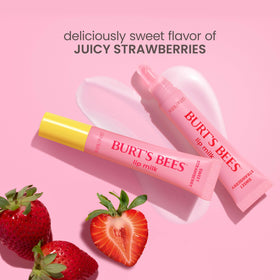 Burt's Bees Sweet Strawberry Lip Milk tube on a flat surface