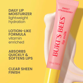 Burt's Bees Sweet Strawberry Lip Milk tube side view