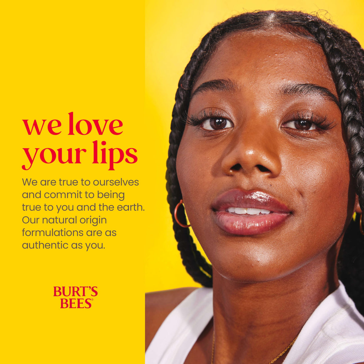 Burt's Bees Vanilla Bean Lip Balm held in hand