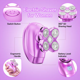 Burtily Women's Electric Razor in use during shower