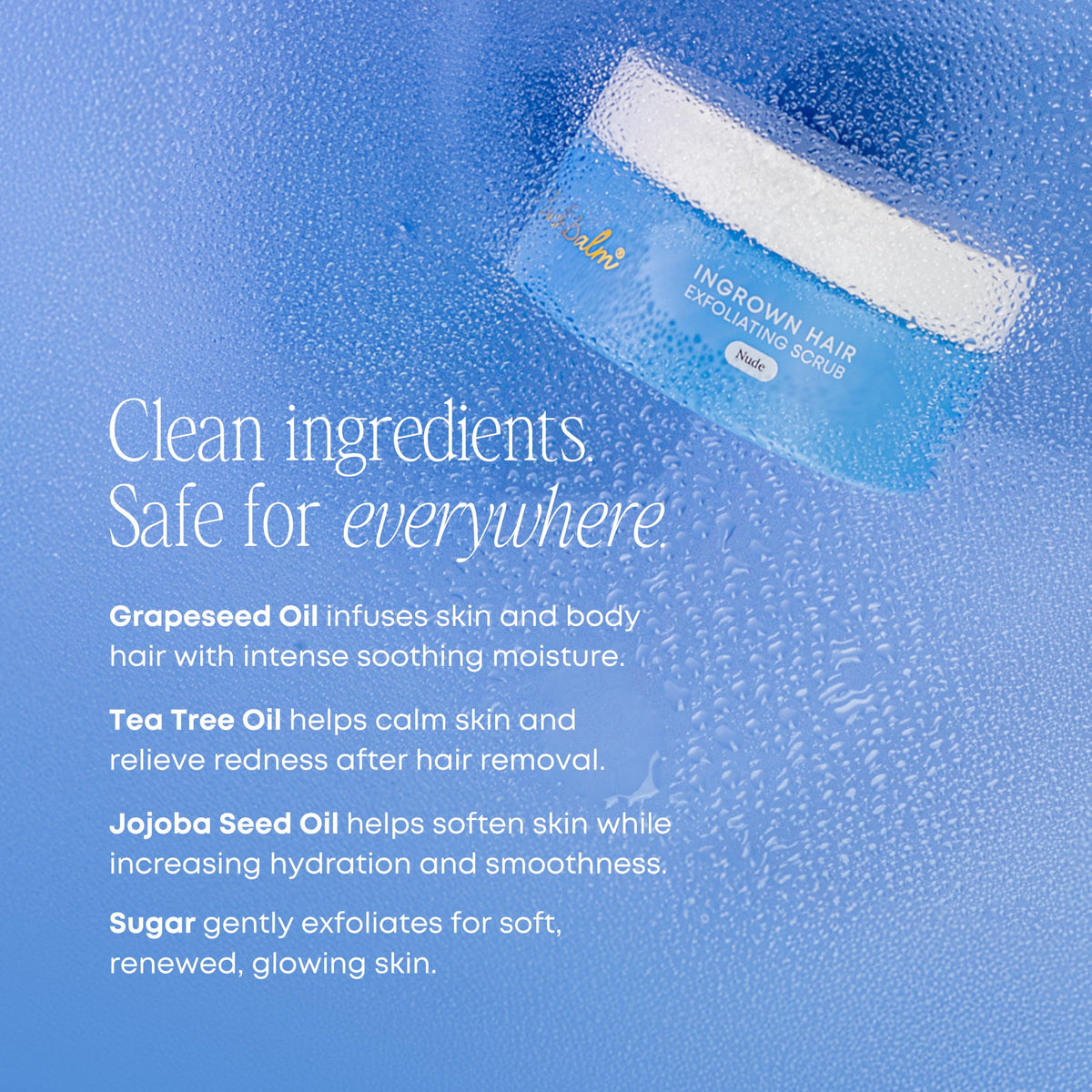 Bushbalm scrub in shower setting