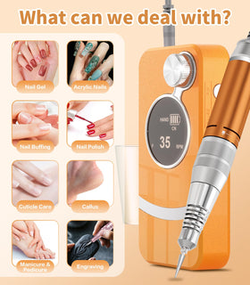 buways Electric Nail Drill ergonomic design side view
