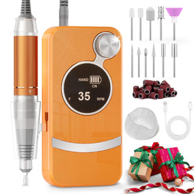 buways Electric Nail Drill portable kit in orange