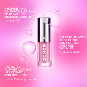 Buxom Full-On Glossy Lip Oil Berry Blast on lips