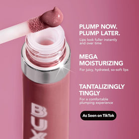Buxom Full-On Plumping Lip Cream Pink Lady texture on hand