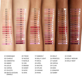 Buxom Full-On Plumping Lip Polish Gloss Sandy on model