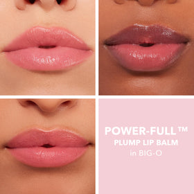 Buxom lip products displayed on a vanity