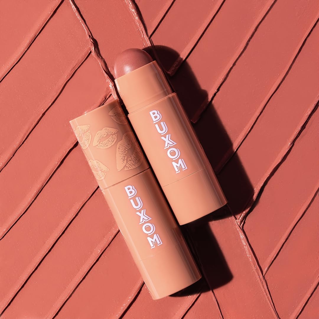 Buxom Power-Full Plumping Lip Balm Inner Glow in a beauty setup
