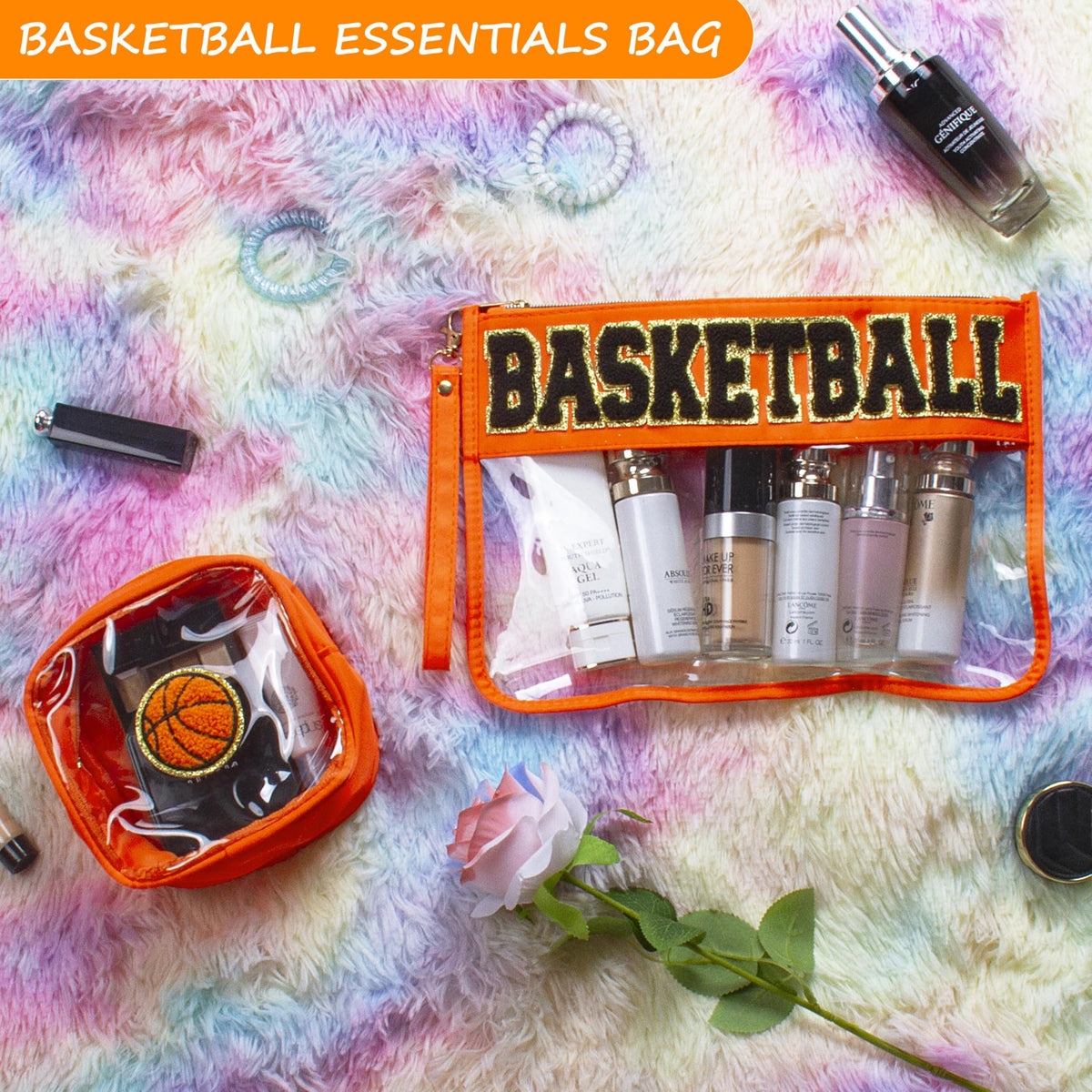 BuyCard Basketball Gifts set displayed on a vanity table
