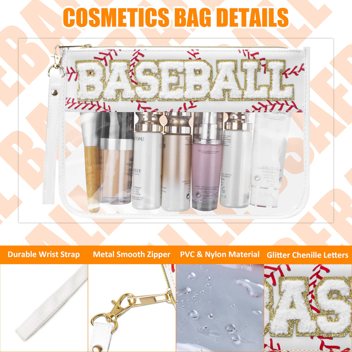 BuyCard small baseball makeup bag for coins and accessories