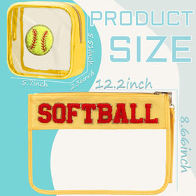 BuyCard Softball Makeup Bag Set smaller bag front view