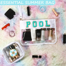 BuyCard wristlet attached to cosmetic bag