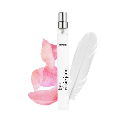By Rosie Jane Travel Perfume Spray front view with white musk and rose scent