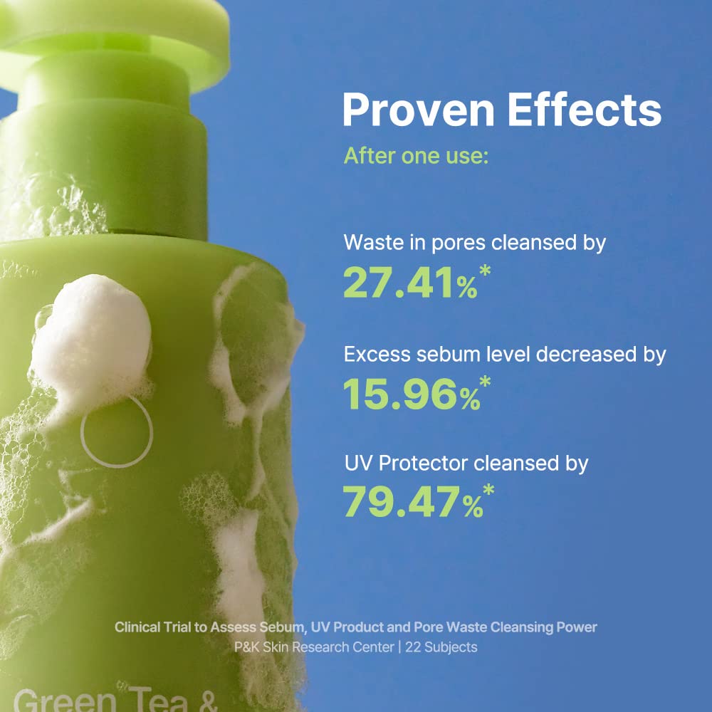 BY WISHTREND Green Tea & Enzyme Milky Foaming Wash bottle side view