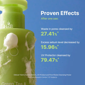 BY WISHTREND Green Tea & Enzyme Milky Foaming Wash bottle side view