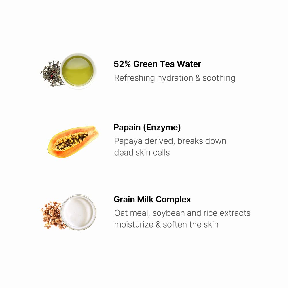 BY WISHTREND Green Tea & Enzyme Milky Foaming Wash ingredients list