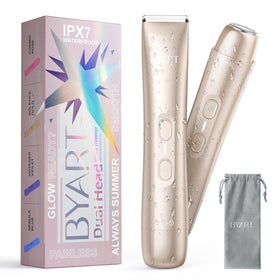 BYART Pubic Hair Bikini Trimmer front view in champagne gold