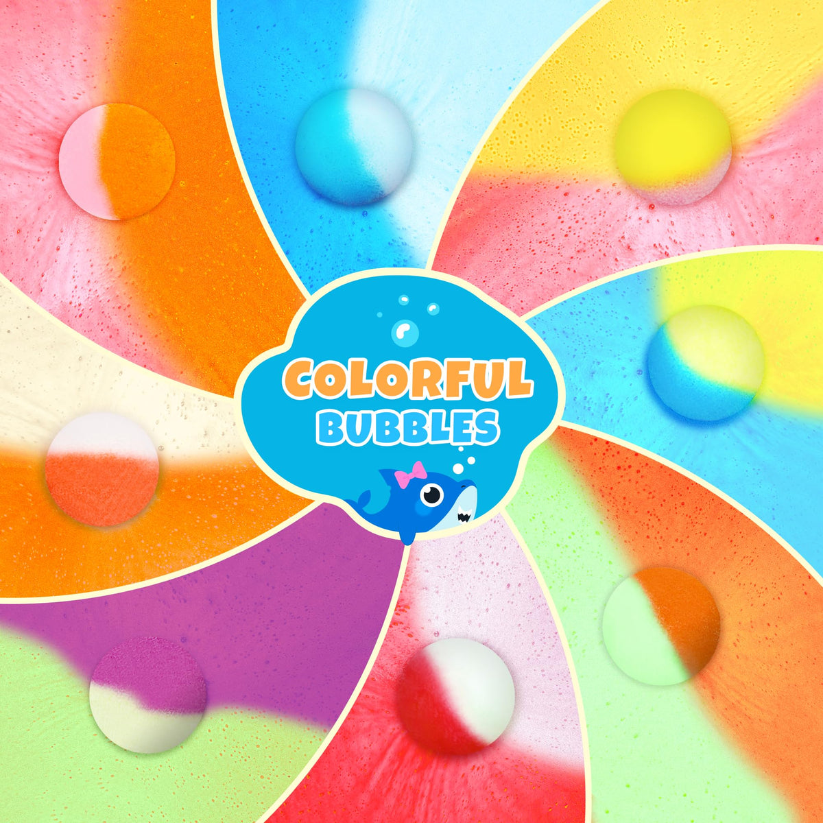 BYGGVIR bath bombs arranged in a gift box