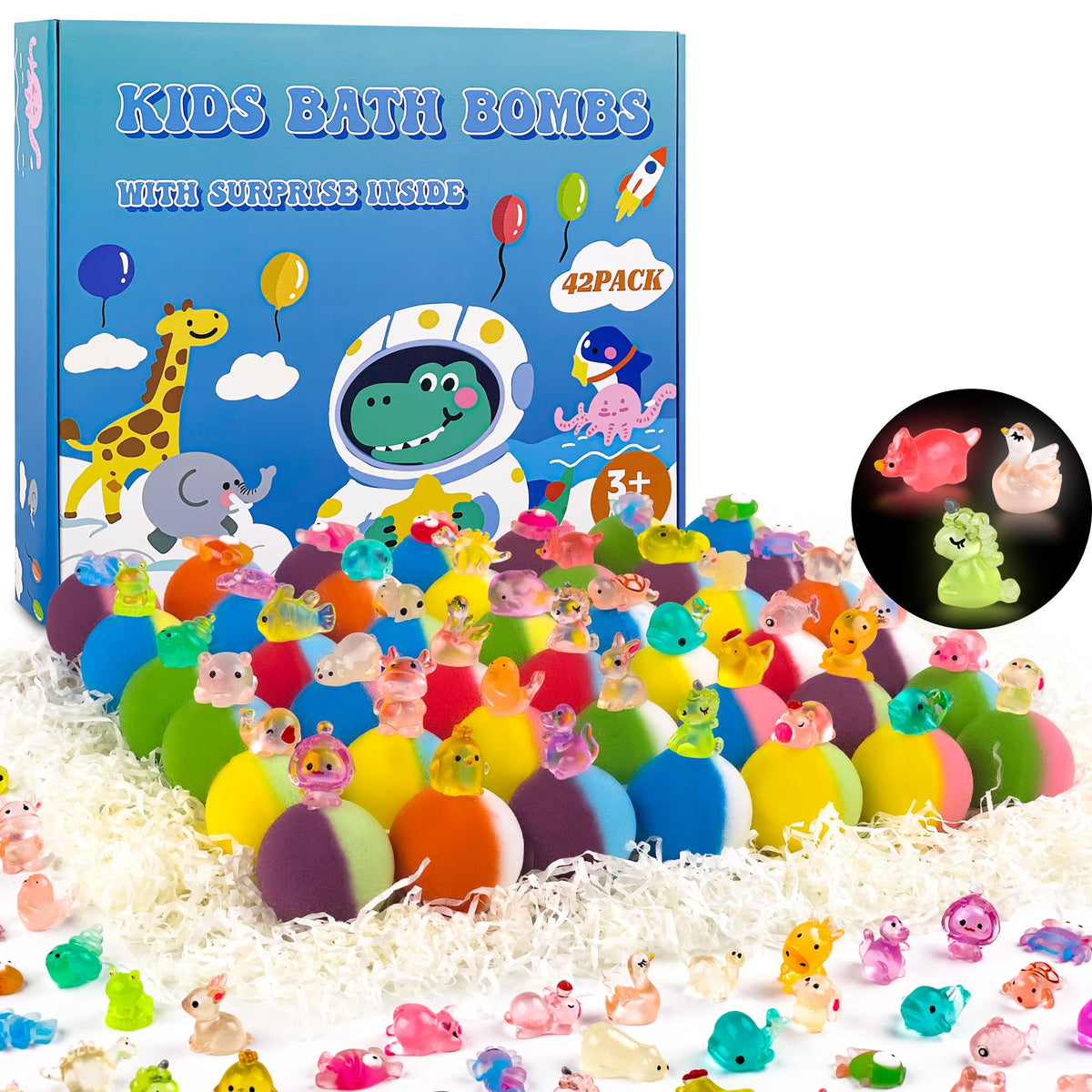 BYGGVIR Bath Bombs for Kids 42 pack in colourful packaging