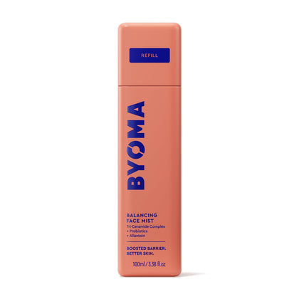 BYOMA Balancing Face Mist Refill front view with eco-friendly packaging