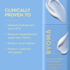 BYOMA Blemish Control Moisturiser 109g side view