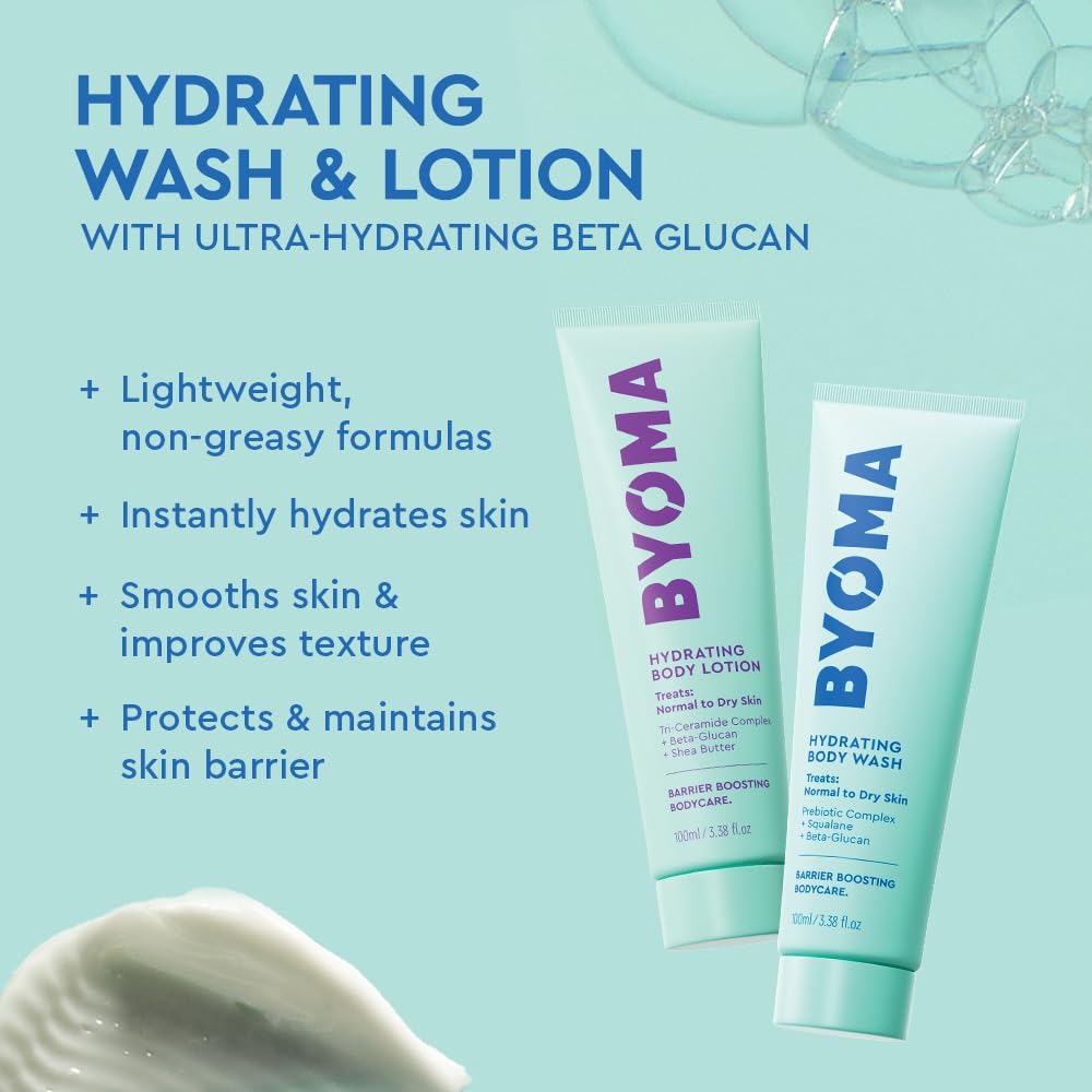 BYOMA Brightening Wash and Lotion side view