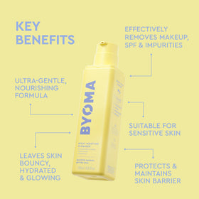 BYOMA Milky Moisture Cleanser on a bathroom counter