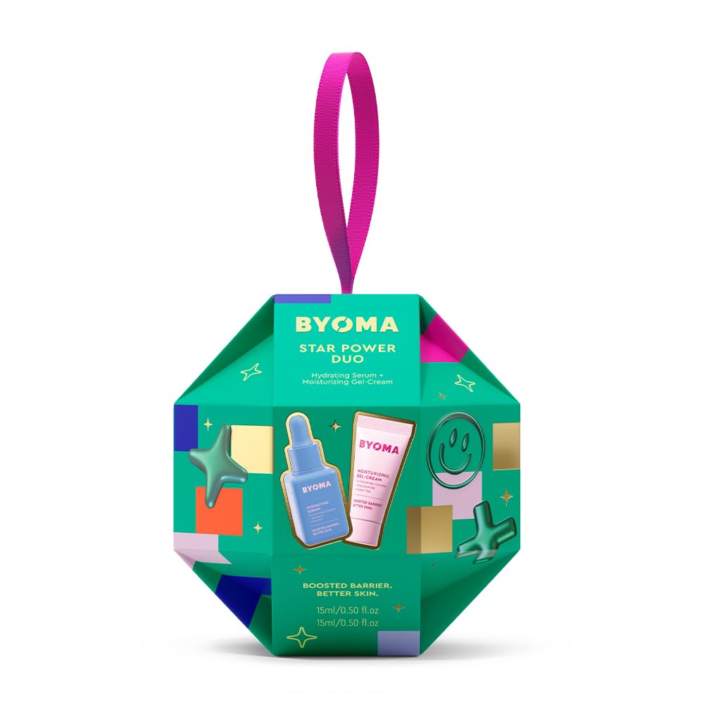 BYOMA Star Power Duo travel kit front view with two skincare products