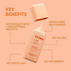 BYOMA Ultralight Face Fluid SPF 50 side view showing bottle design