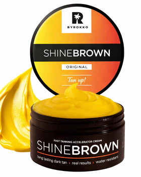 BYROKKO Shine Brown Tanning Accelerator Lotion front view 7.1 Fl Oz