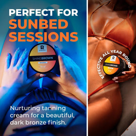 BYROKKO Shine Brown Tanning Accelerator Lotion with tropical scent description