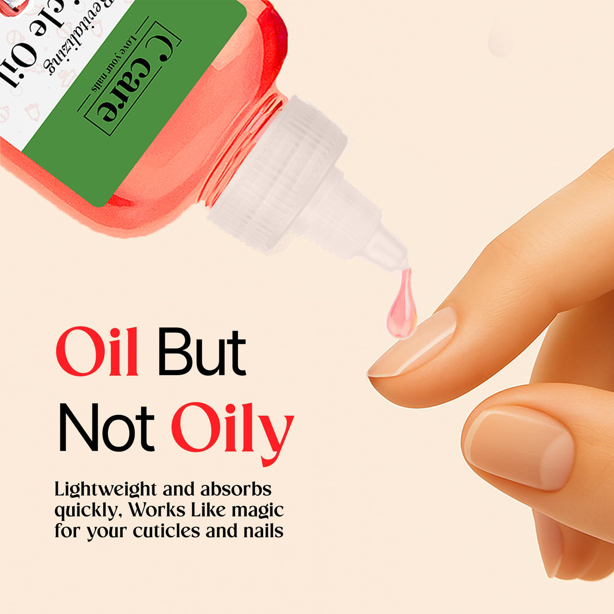 C CARE Cuticle Oil application on cuticles