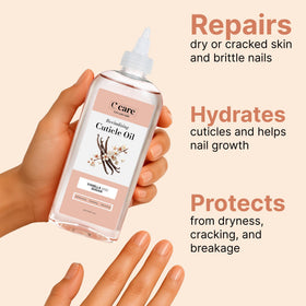 C CARE Cuticle Oil showing texture on skin
