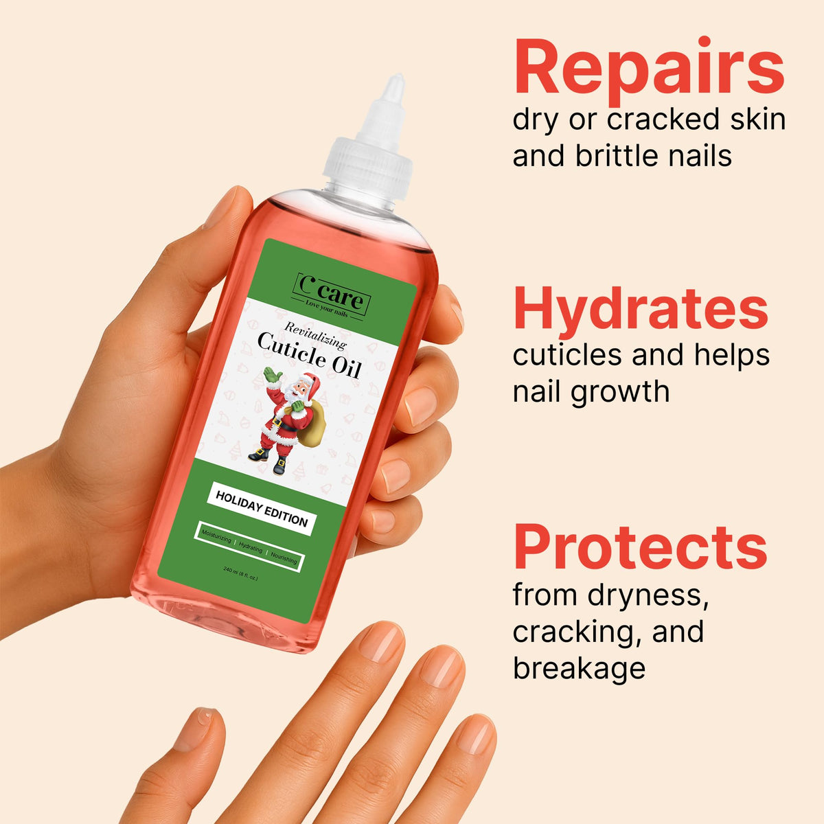 C CARE Cuticle Oil with sweet almond scent bottle