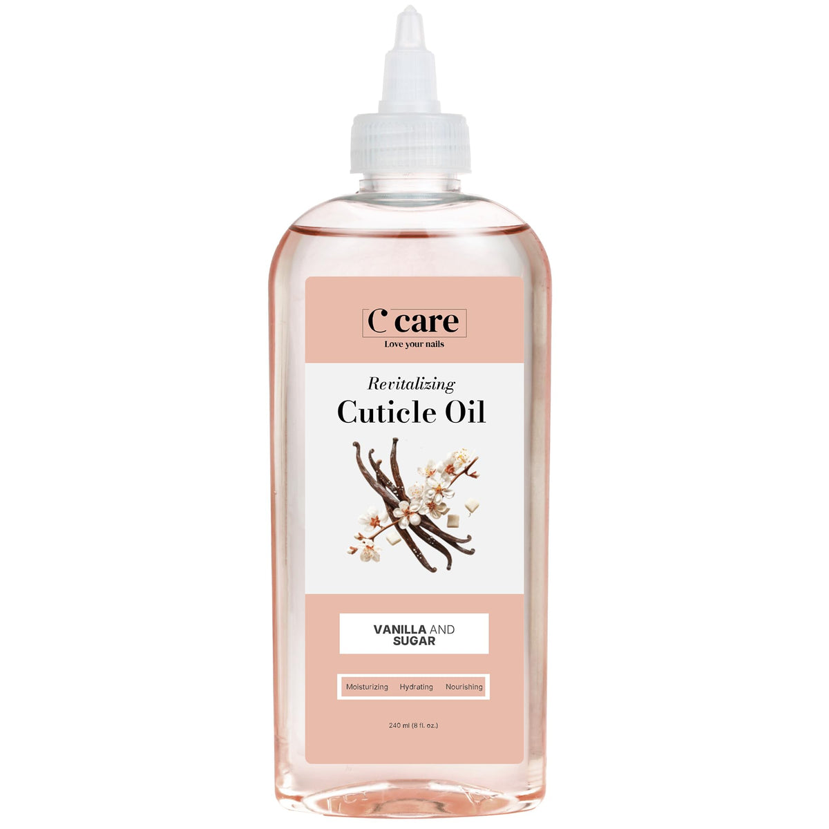 C CARE Vanilla & Sugar Cuticle Oil 8 oz front view