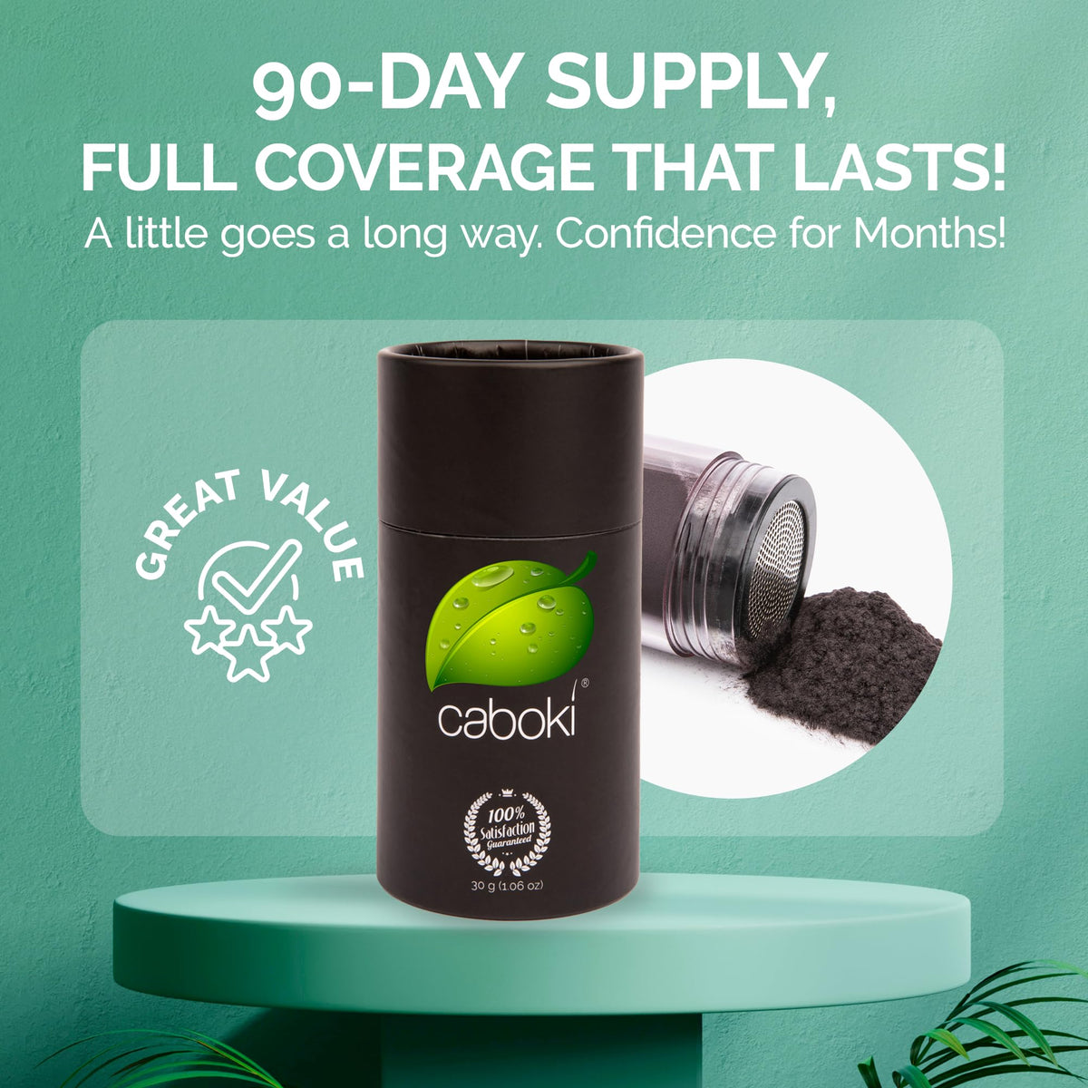 Caboki Hair Fibers 30g Dark Gray applicator bottle