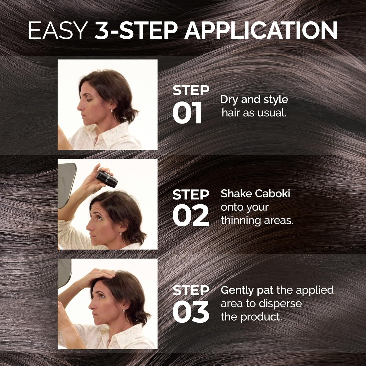 Caboki Hair Fibers 30g Medium Brown with applicator