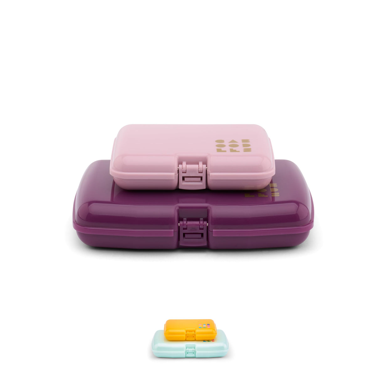 Caboodles Care Pack Lil Bit Set in pink and violet front view