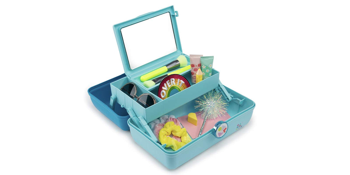 Caboodles On-the-Go Girl Cosmetic Organizer side view with mirror