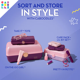 Caboodles On-The-Go Girl Makeup Box with mirror open