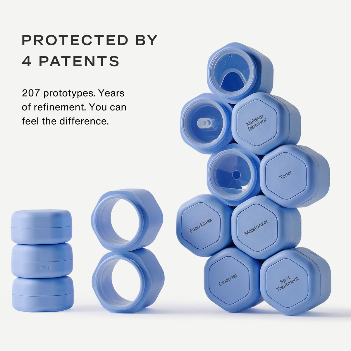Cadence Capsules Basic Skincare Set showing magnetic lids