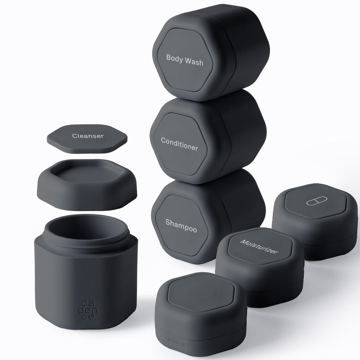 Cadence Daily Routine Capsule Set front view with charcoal finish