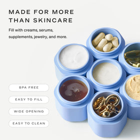 Cadence Daily Routine Capsule Set showing leak-proof feature