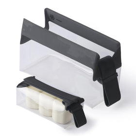 Cadence Parcel Clear Travel Kit front view with magnetic closure