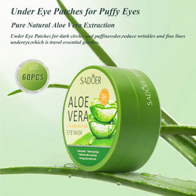 Caewous Aloe Vera Under Eye Patches in a spa setting