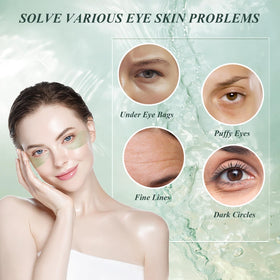Caewous Aloe Vera Under Eye Patches in use on a model
