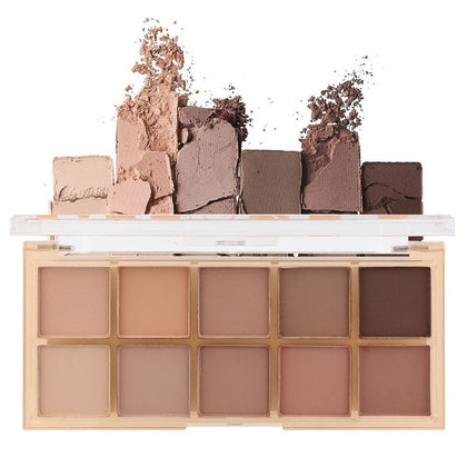 CAKAILA 10 Colours Nude Pink Matte Eyeshadow Palette front view